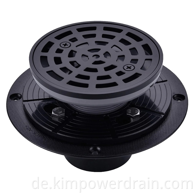 black floor drain